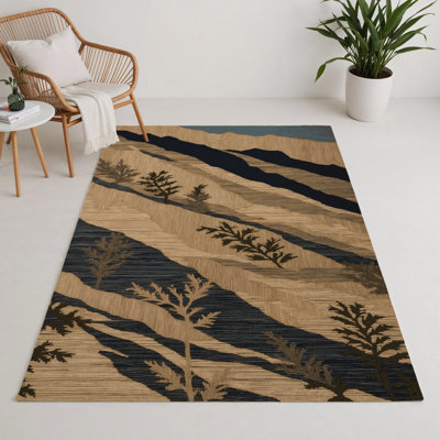 Tapis d'intérieur et d'extérieur brun Nature