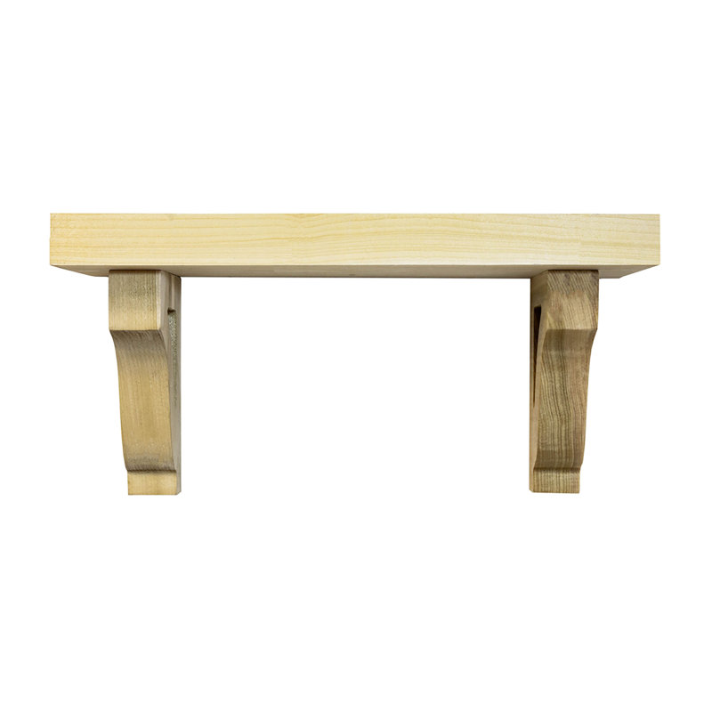 1" Shelves/W Corbels, 11" H x 55" W x 8" D