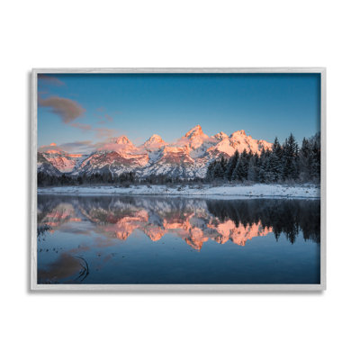 Bb-216-Framed " Winter Mountains Reflection " by Jared Kreiss