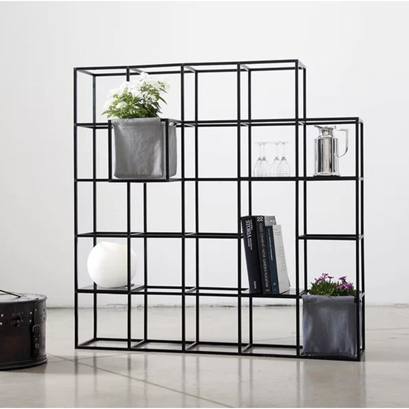 IPot 103.5cm H x 103.5cm W Steel Standard Bookcase, Black