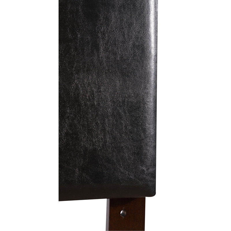 Tête de lit simple pour lit simple - similicuir noir, hauteur réglable de 41 à 53 pouces, hauteur du cuir tendance pour le lit, nettoyage facile