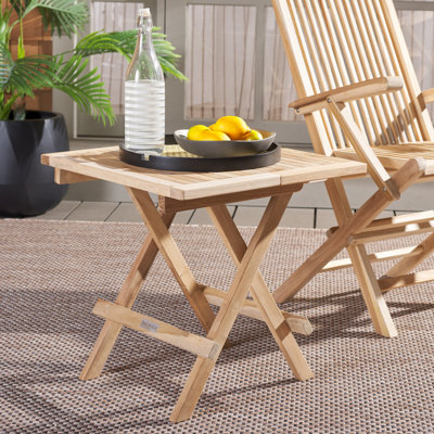 Nilsen Square Teak Solid Wood Yes Outdoor Side Table , 19.6 " W 19.6 " D