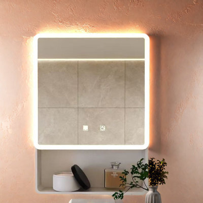 Led Anti-fog Medicine Cabinets, Aluminum 19.69x27.56 Modern Bathroom Home