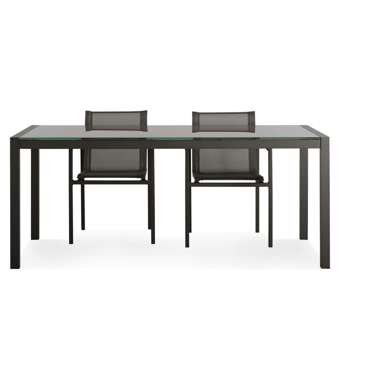 Skiff Outdoor Dining Table, Carbon, 35" D x 71" L