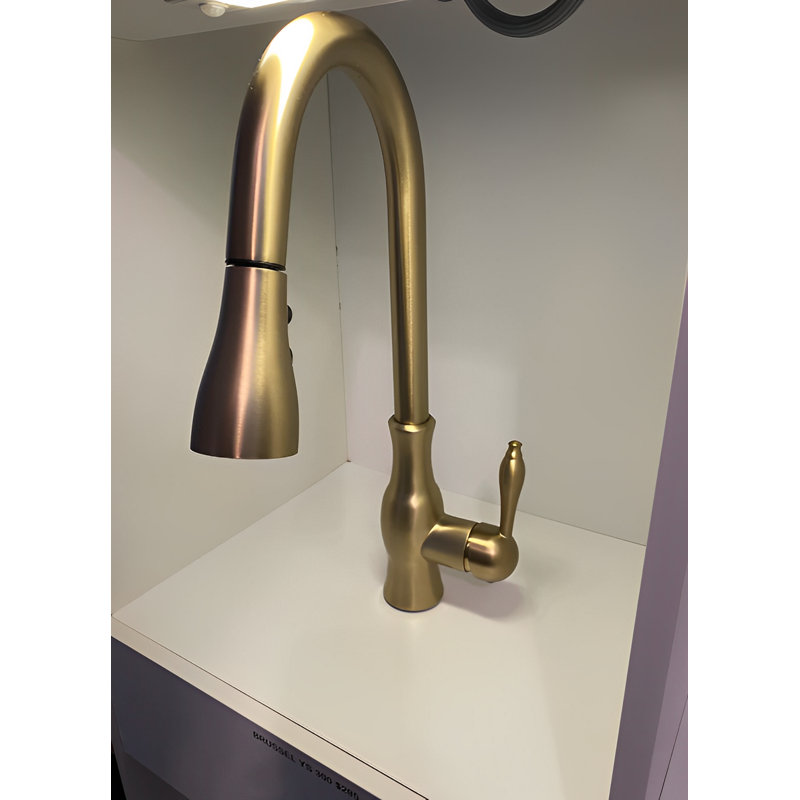 Brushed Gold Victorian Florin Kitchen Faucet