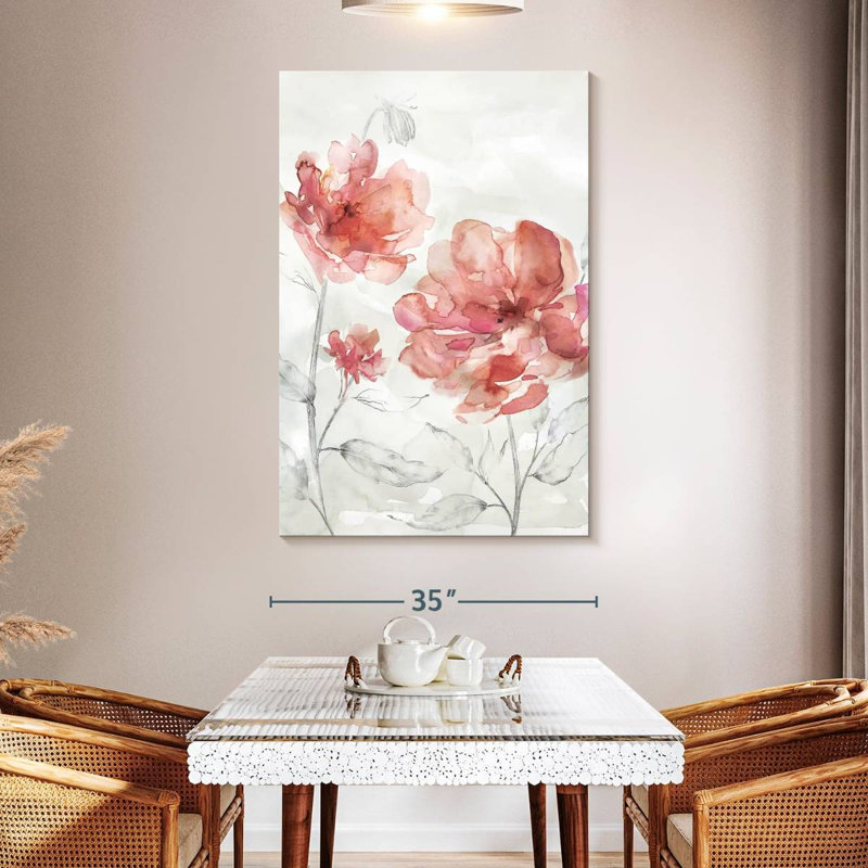 Harnek Blush Botanical I, 51" H x 34" W