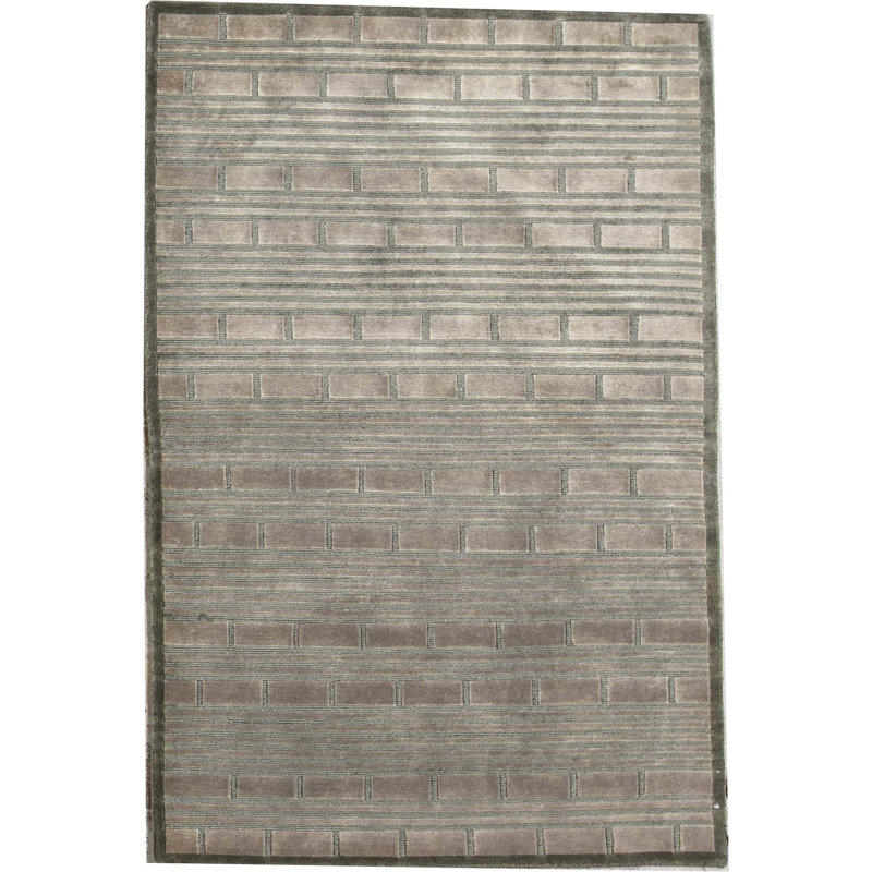 Tapis brun de haute qualité noué à la main