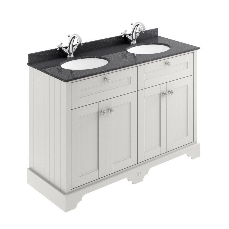 Old London 1200mm Free-Standing Vanity Unit, Timeless Sand, Black