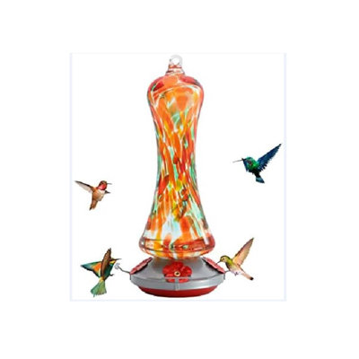 Nonita Glass Hanging Hummingbird Feeder