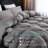 Modern & Contemporary Cotton Checkered Duvet Cover & Insert-239685737-239685741