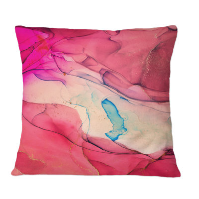 Coussin décoratif en marbre rose et beige