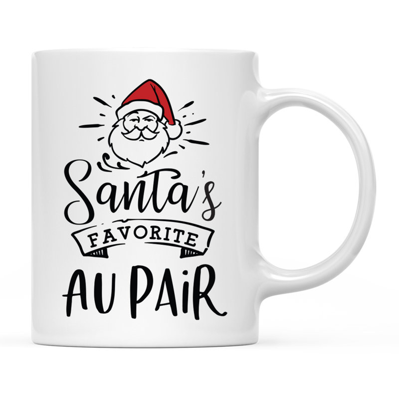 Grande tasse à café Tuileries, « Santa's Favorite Au Pair »