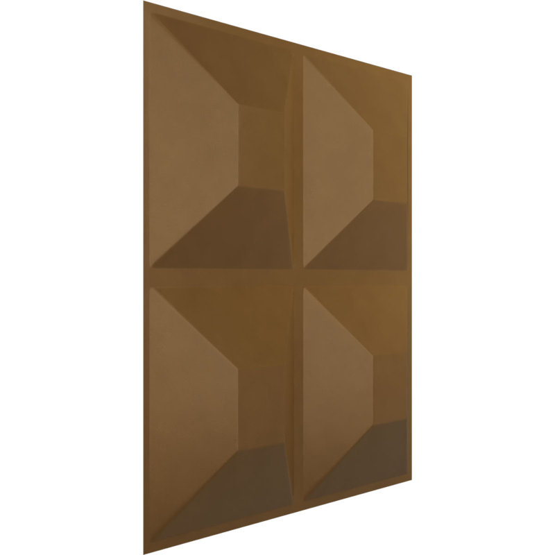 Panneau mural 3D décoratif Swindon EnduraWall l 11 7/8 po x H 11 7/8 po, ruée vers l'or métallique (couvre 0,98 pi2)