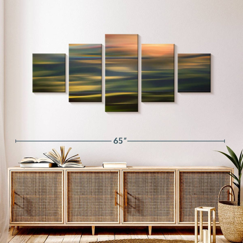 Rolling Hills At Sunset, 24" H x 55" W