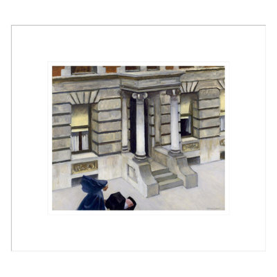 «New York Pavements» par Edward Hopper, impression giclée sur cadre