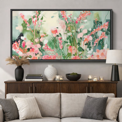 Vibrant Wildflower " Blossom Bliss Abstract Floral Modern Art Calm Warm Extra Large Artwork Pictures " Print