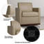 Fauteuil rembourré pivotant-1414379579