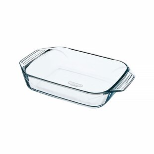 Set of 2 rectangular food containers, with lids, made of Cook & Freeze  heat-resistant glass, 1.5L / 2.6 L - Pyrex