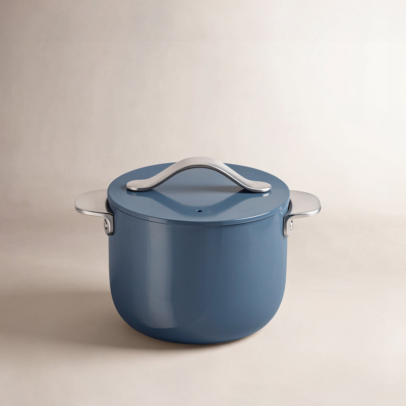 Caraway Nonstick Ceramic Petite Cooker W/ Lid, 2 quarts, Navy