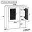 Armoire à pharmacie murale avec porte en verre trempé - Organisateur de rangement au-dessus de la toilette avec charnières et système de tasseaux