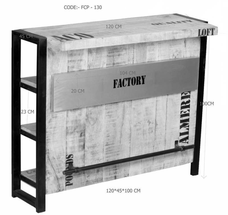 Factory 120cm Home Bar