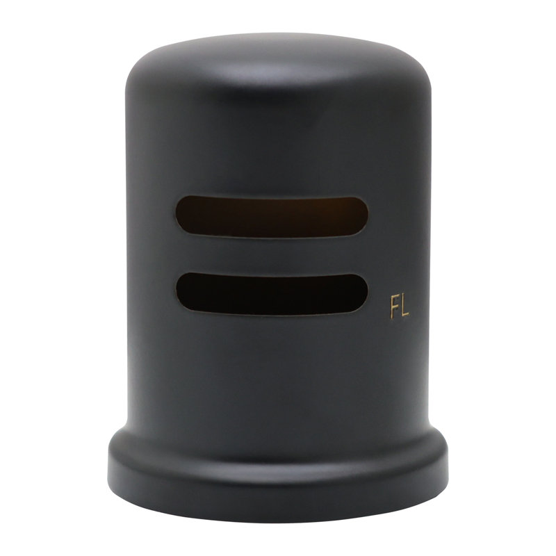 1-3/4" x 2-3/4" Solid Brass Air Gap Cap Only, Skirted, Matte Black