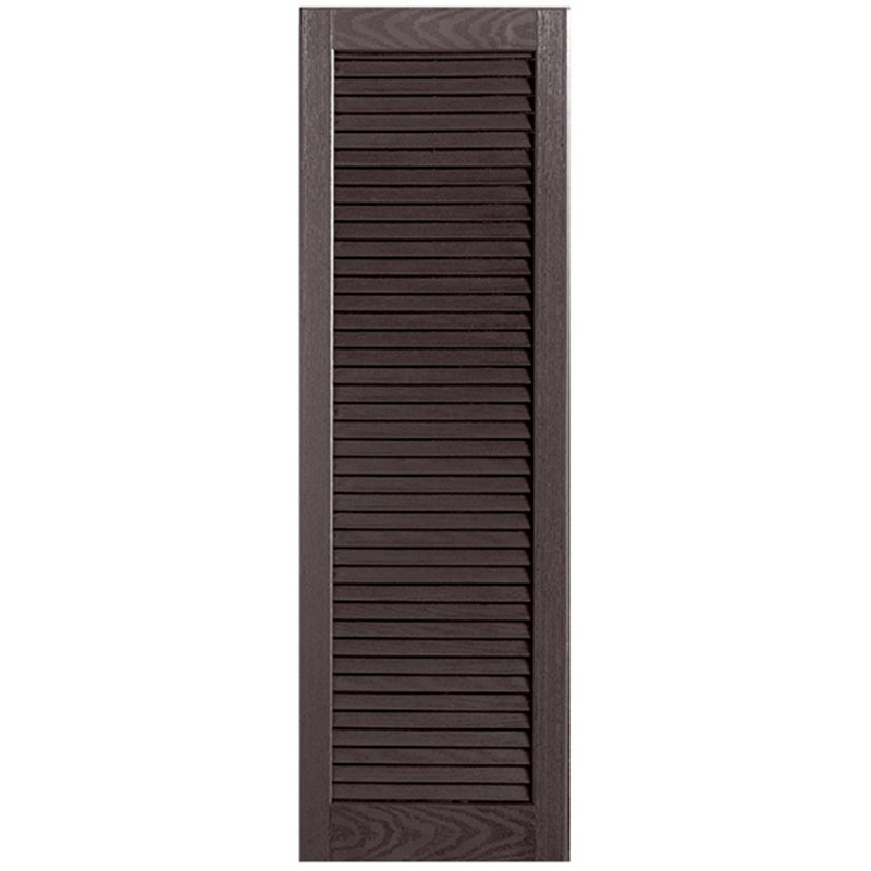 Paire de volets à persiennes droites, 9", 49 po, Chocolat