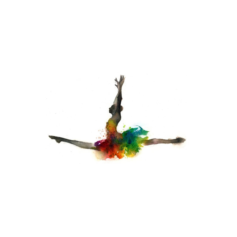«The Color of Ballet I» par Emma Brooks - impression sur toile tendue, Extérieur, H 30 po x l 53 po x P 1,5 po