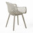 Patio Polypropylene Dining Chair with Diamond Mesh Back