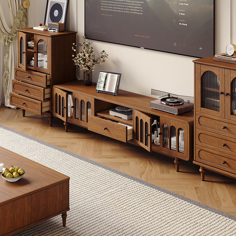Red Oak TV Stand & Coffee Table Set