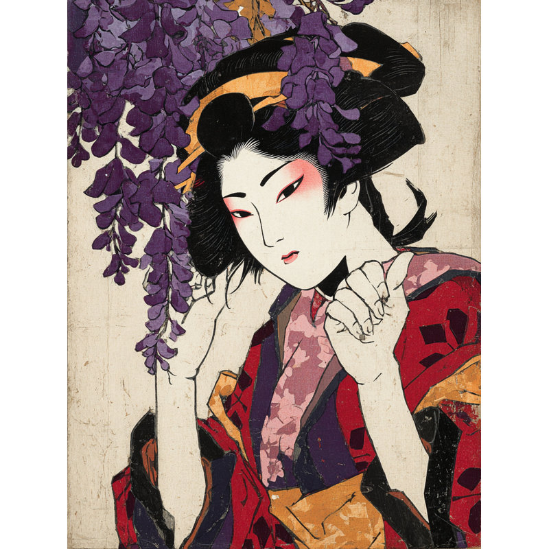 Art mural Wisteria Grace, L 16 po x H 24 po x P 1,5 po