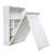 Wall-Mounted Folding Desk, Modern Convertible Fold Out Computer Desk, Foldable Floating Cabinet Table with Multi-Level Storage Shelves for Home, Office, White