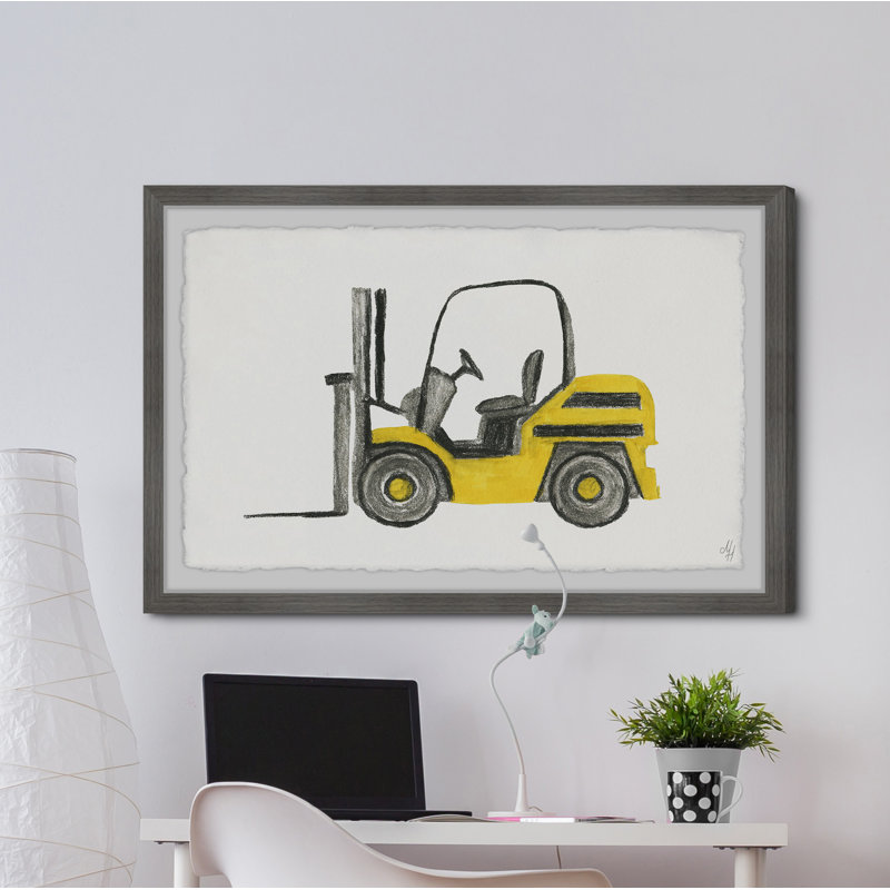 Telly Forklift Truck - Print, 41cm H x 61cm W