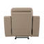Siège inclinable en cuir avec soins lombaires - beige, base en acier inoxydable, dossier de chaise beige, élégant
