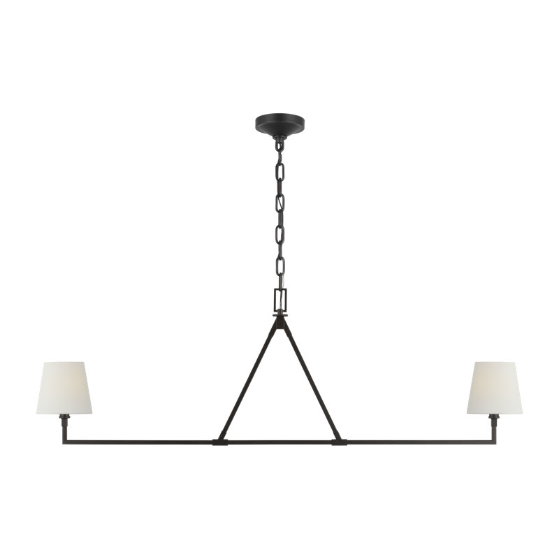 Lustre 2 lumières Idra Mattia, Fer vieilli
