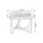 Brown Solid Wood Tempered Glass Round Coffee Table