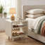 Table d'appoint moderne Lux en bois avec tablette, table de chevet, beige-420825495