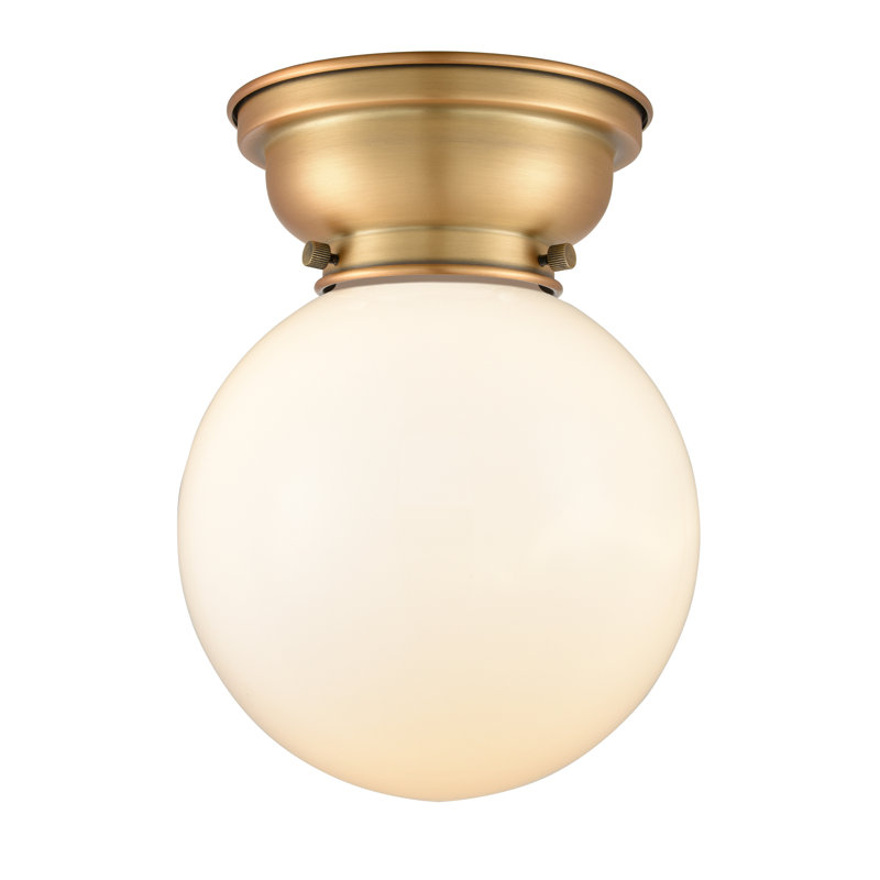 Heiden Glass Flush Mount, Matte White, LED