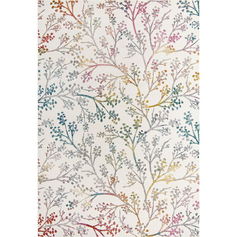 Floral Indoor Rug, Rectangle 10' x 14'