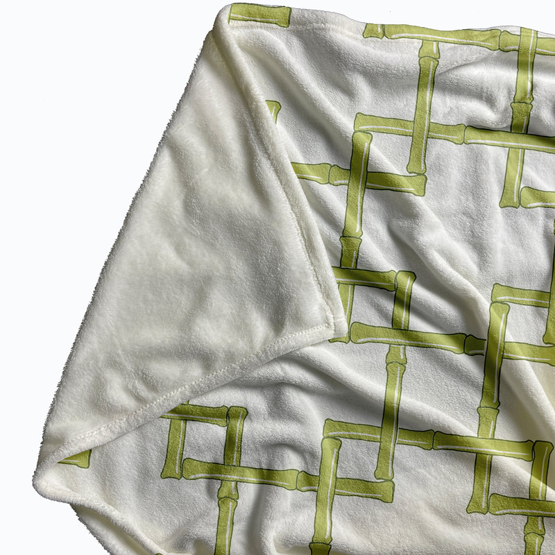 Trisha Plain Weave / Muslin Throw Blanket, Green