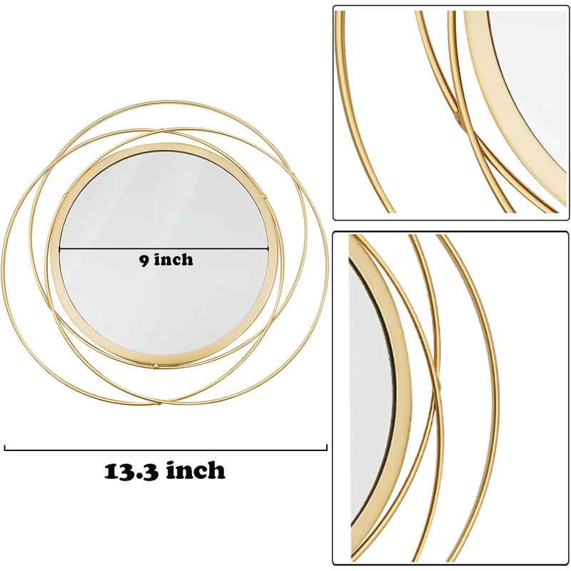 Golden Circular Mirror