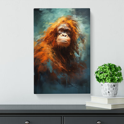 Orangutan Gestural No.3 - Wrapped Canvas