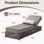 Chaise longue d'extérieur réglable en osier avec coussin (ensemble de 1)-255110206
