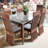 19'' H Genuine Leather Upholstered Side Chair