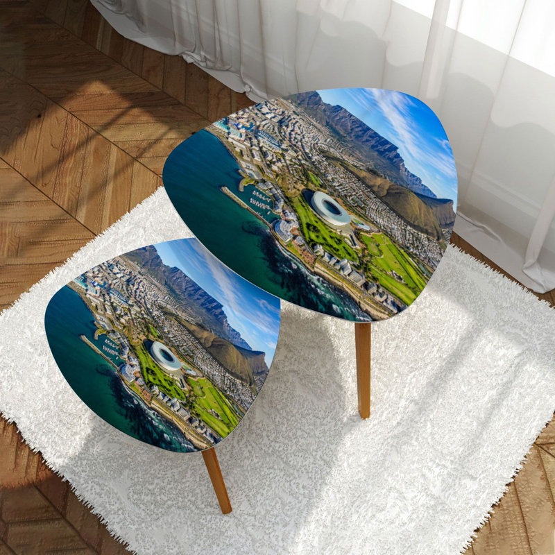 Ensemble de 2 tables basses gigognes Triangle