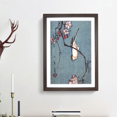 Bullfinch Bird by Utagawa Hiroshige - Picture Frame Art Print