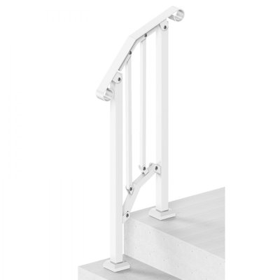 3-4 Step Handrails for Outdoor for Seniors Porch Deck Retro Arch