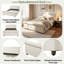 Lit rembourré avec bords roulés épais, pieds ovales à double couche rétro et tête de lit robuste-355910540-355910538