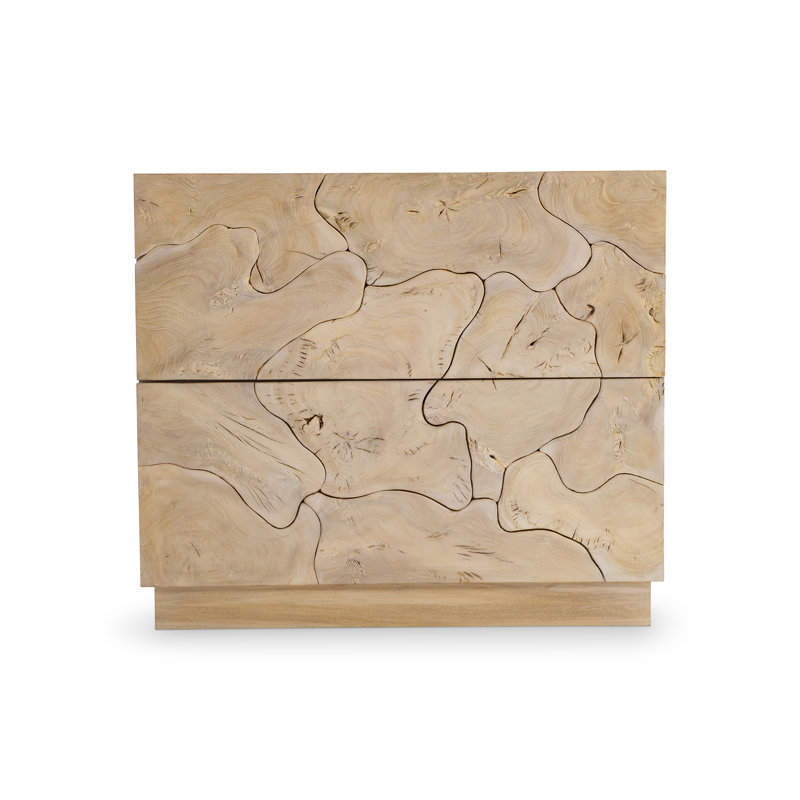 Calavaras 2 - Drawer Nightstand, Bleached Teak