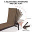 Ensemble de chaise longue inclinable réglable en métal Antrea-2060701655